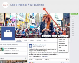 Like a Business Page as a Business on Facebook